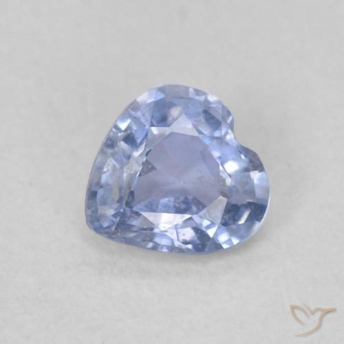0.30 ct Blue Sapphire Stone, Natural Sapphire in Heart Facet Shape for Sale