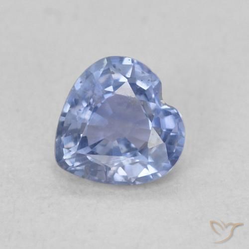 0.37ct Natural Light Violet Blue Sapphire, Heart, VS