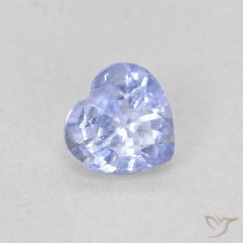 0.30ct Natural Light Violet Blue Sapphire, Heart, VS