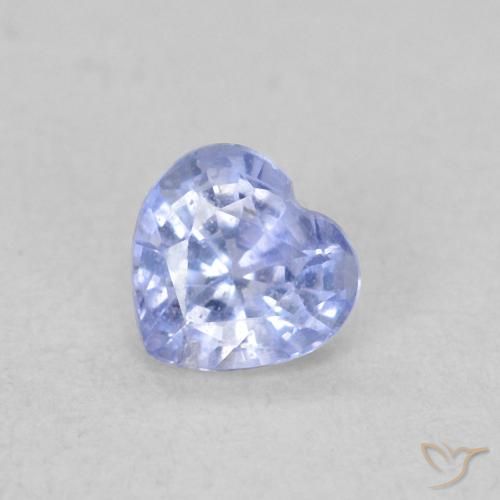 0.30 ct Blue Sapphire Stone, Natural Sapphire in Heart Facet Shape for Sale
