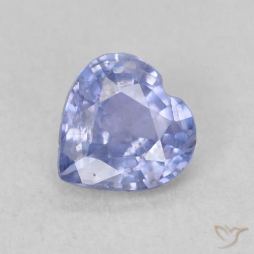 0.42ct Natural Light Blue Sapphire, Heart, VS