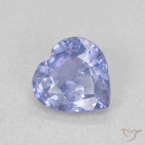 0.42 ct Blue Sapphire Stone, Natural Sapphire in Heart Facet Shape for Sale