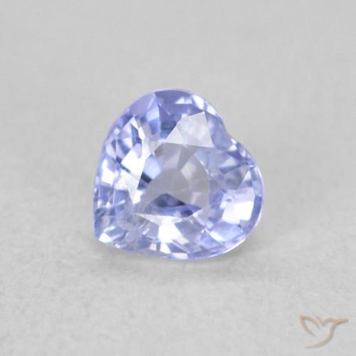 0.36ct Natural Light Blue Sapphire, Heart, VS