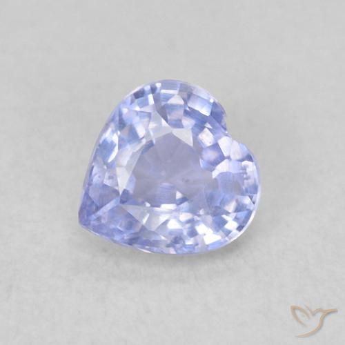0.39ct Natural Light Blue Sapphire, Heart, VS