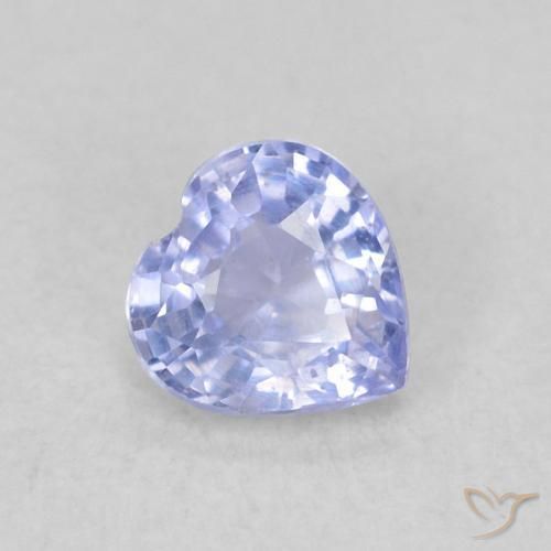 0.39 ct Blue Sapphire Stone, Natural Sapphire in Heart Facet Shape for Sale