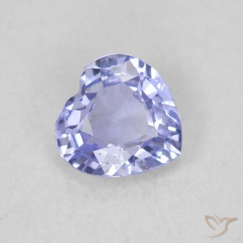 0.34 ct Blue Sapphire Stone, Natural Sapphire in Heart Facet Shape for Sale