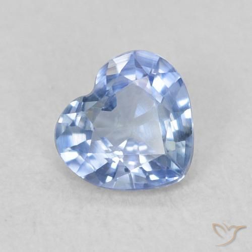 0.39ct Natural Light Blue Sapphire, Heart, VS