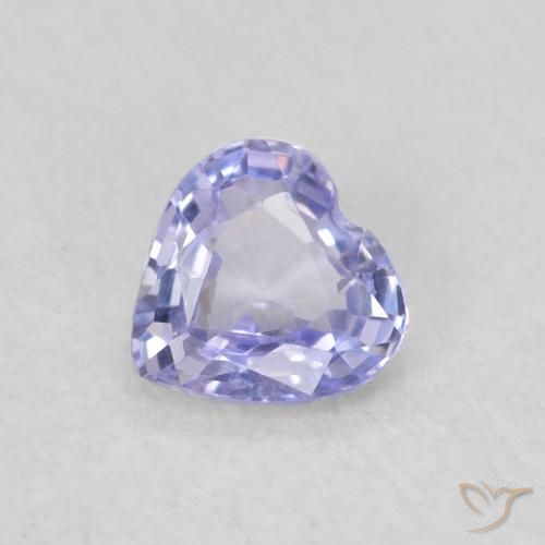 0.28 ct Blue Sapphire Stone, Natural Sapphire in Heart Facet Shape for Sale