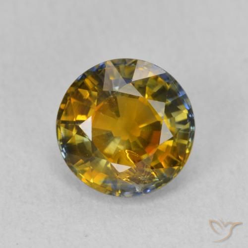 1.99 ct Multicolor Sapphire Gemstone, Sapphire Gem in Round Facet Shape for Sale.