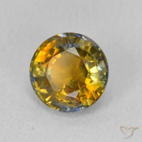 1.99 ct Multicolor Sapphire Stone, Natural Sapphire in Round Facet Shape for Sale