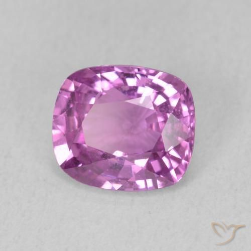 1.68 ct Purple Sapphire Stone, Natural Sapphire in Cushion-Cut Shape for Sale