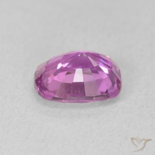 Sapphire Gemstone in 7.4 x 6.4 mm Size for Sale, Sapphire Stone in Pinkish Purple Color