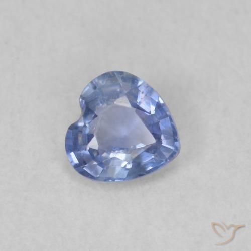 0.31ct Natural Baby Blue Sapphire, Heart, VS