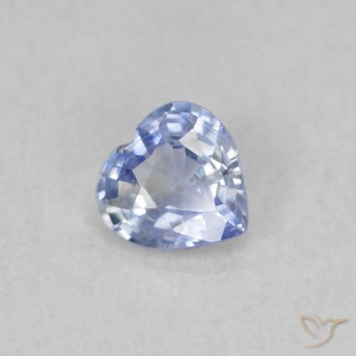 0.31ct Natural Pastel Blue Sapphire, Heart, VS