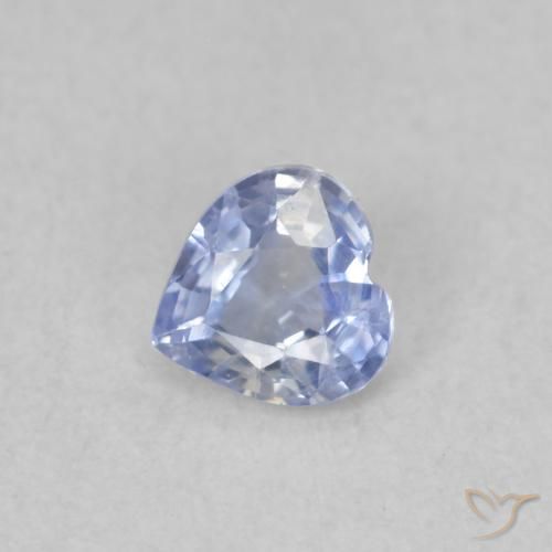 0.31 ct Blue Sapphire Stone, Natural Sapphire in Heart Facet Shape for Sale