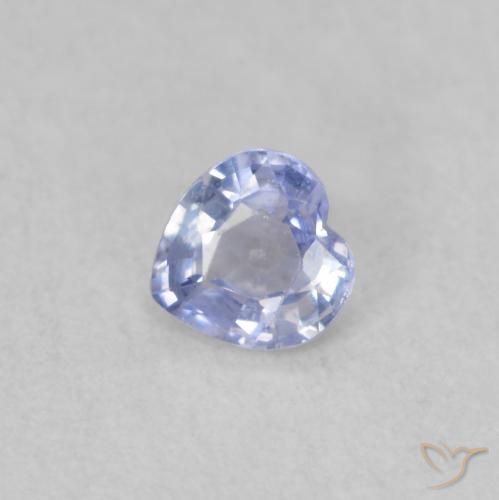 0.25ct Natural Pastel Blue Sapphire, Heart, VS