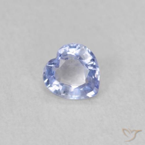 0.25 ct Blue Sapphire Stone, Natural Sapphire in Heart Facet Shape for Sale