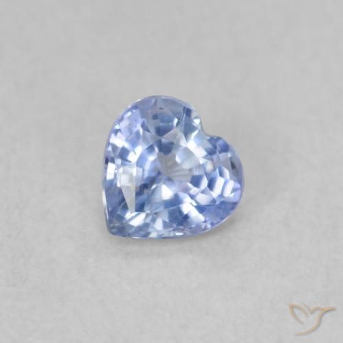 0.34ct Natural Pastel Blue Sapphire, Heart, VS