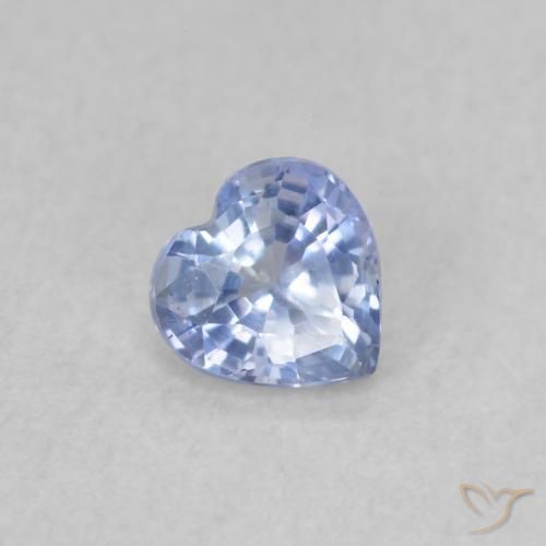 0.34 ct Blue Sapphire Stone, Natural Sapphire in Heart Facet Shape for Sale