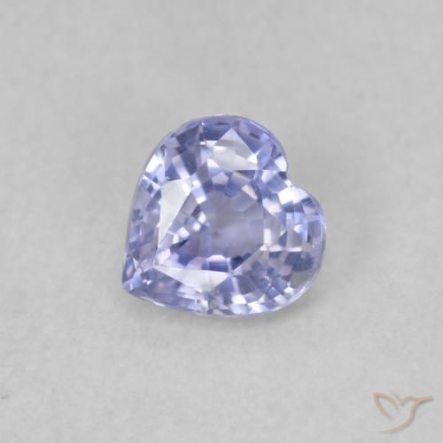 0.44ct Natural Light Blue Sapphire, Heart, VS