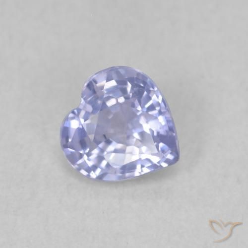 0.44 ct Blue Sapphire Stone, Natural Sapphire in Heart Facet Shape for Sale