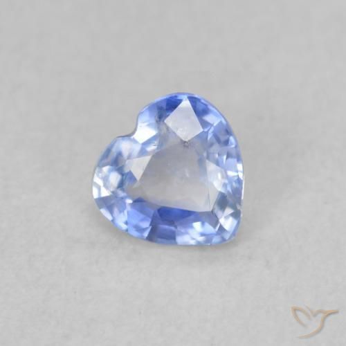 0.35ct Natural Pastel Blue Sapphire, Heart, VS