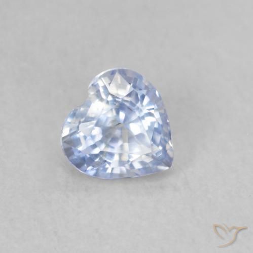 0.42 ct Blue Sapphire Stone, Natural Sapphire in Heart Facet Shape for Sale