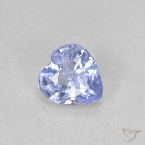 0.38 ct Blue Sapphire Stone, Natural Sapphire in Heart Facet Shape for Sale
