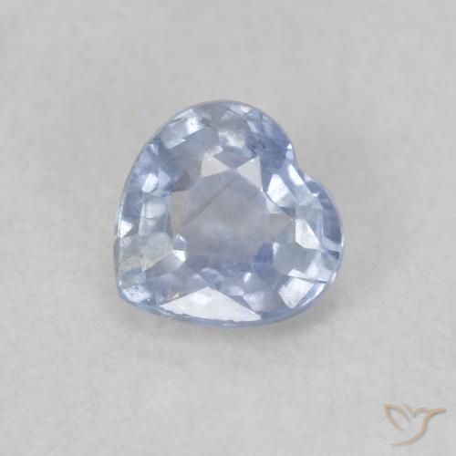 0.50 ct Blue Sapphire Stone, Natural Sapphire in Heart Facet Shape for Sale