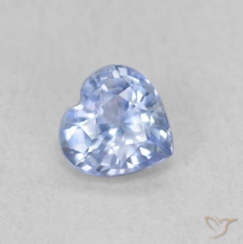 0.36 ct Blue Sapphire Stone, Natural Sapphire in Heart Facet Shape for Sale