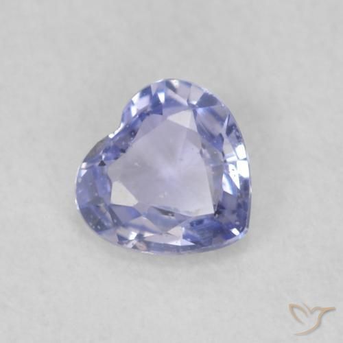 0.37 ct Blue Sapphire Stone, Natural Sapphire in Heart Facet Shape for Sale