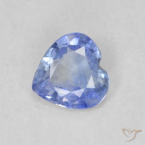 0.32ct Natural Pastel Blue Sapphire, Heart, VS