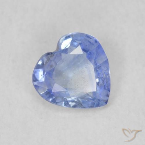 0.32 ct Blue Sapphire Stone, Natural Sapphire in Heart Facet Shape for Sale