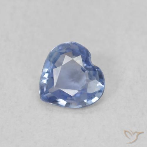 0.22ct Natural Light Purplish Blue Sapphire, Heart, VS