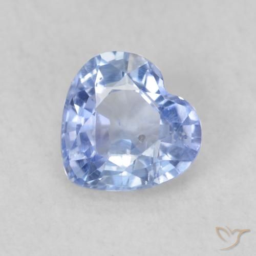 0.49ct Natural Pastel Blue Sapphire, Heart, VS