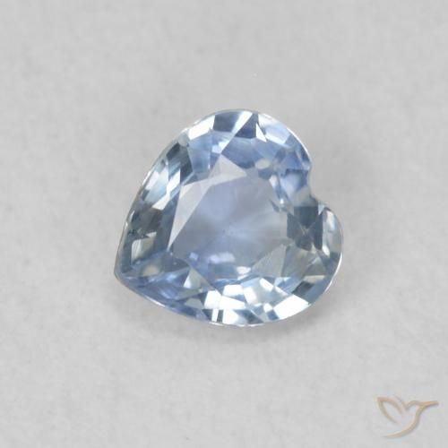 0.33ct Natural Light Blue Sapphire, Heart, VS