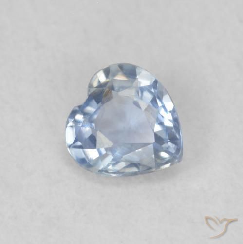 0.33 ct Blue Sapphire Stone, Natural Sapphire in Heart Facet Shape for Sale