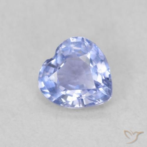 0.35ct Natural Light Blue Sapphire, Heart, VVS-VS