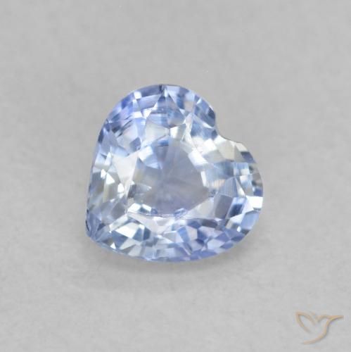 0.44ct Natural Pastel Blue Sapphire, Heart, VVS-VS