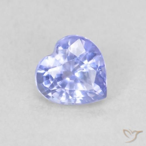 0.38 ct Blue Sapphire Stone, Natural Sapphire in Heart Facet Shape for Sale