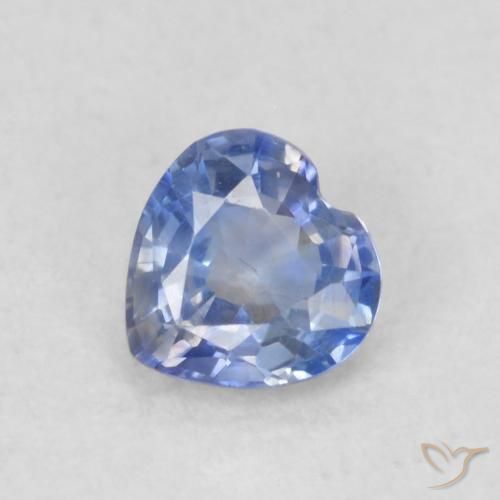 0.36ct Natural Medium Dark Blue Sapphire, Heart, VVS-VS