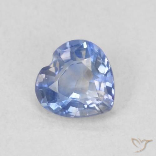 0.36 ct Blue Sapphire Stone, Natural Sapphire in Heart Facet Shape for Sale