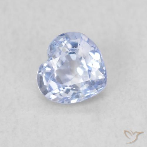 0.33 ct Blue Sapphire Stone, Natural Sapphire in Heart Facet Shape for Sale