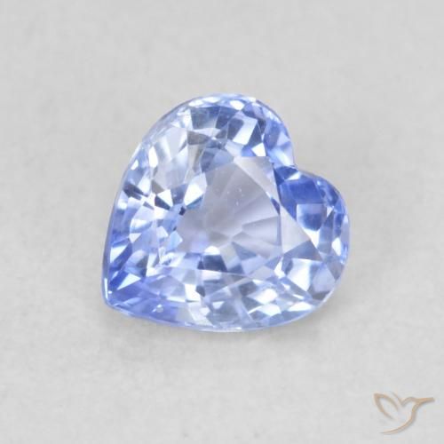 0.47ct Natural Pastel Blue Sapphire, Heart, VVS-VS