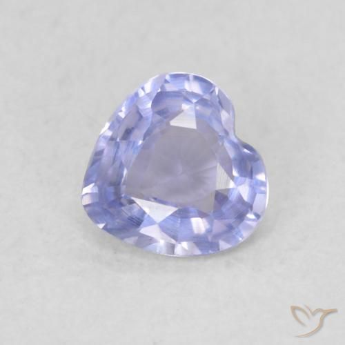 0.36ct Natural Light Blue Sapphire, Heart, VVS-VS
