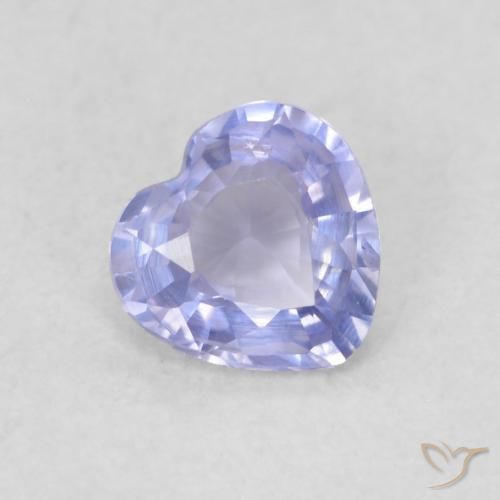 0.36 ct Blue Sapphire Stone, Natural Sapphire in Heart Facet Shape for Sale