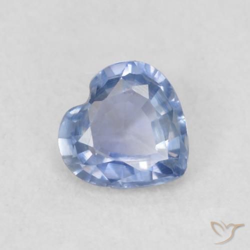0.32 ct Blue Sapphire Stone, Natural Sapphire in Heart Facet Shape for Sale
