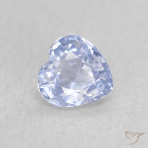 0.36 ct Blue Sapphire Stone, Natural Sapphire in Heart Facet Shape for Sale