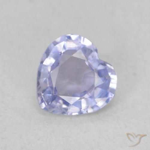 0.38ct Natural Light Purplish Blue Sapphire, Heart, VS