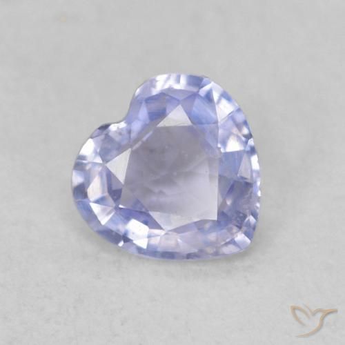 0.38 ct Blue Sapphire Stone, Natural Sapphire in Heart Facet Shape for Sale